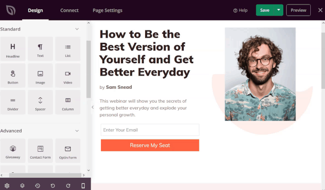 drag-drop-builder-gif - Blog Tyrant seedprod review of the easy drag and drop builder