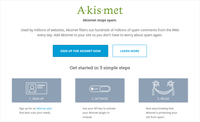 akismet - Blog Tyrant use akismet to stop spam comments