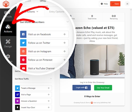 choose-raffle-entry-methods - Blog Tyrant bonus giveaway actions to grow your social media following