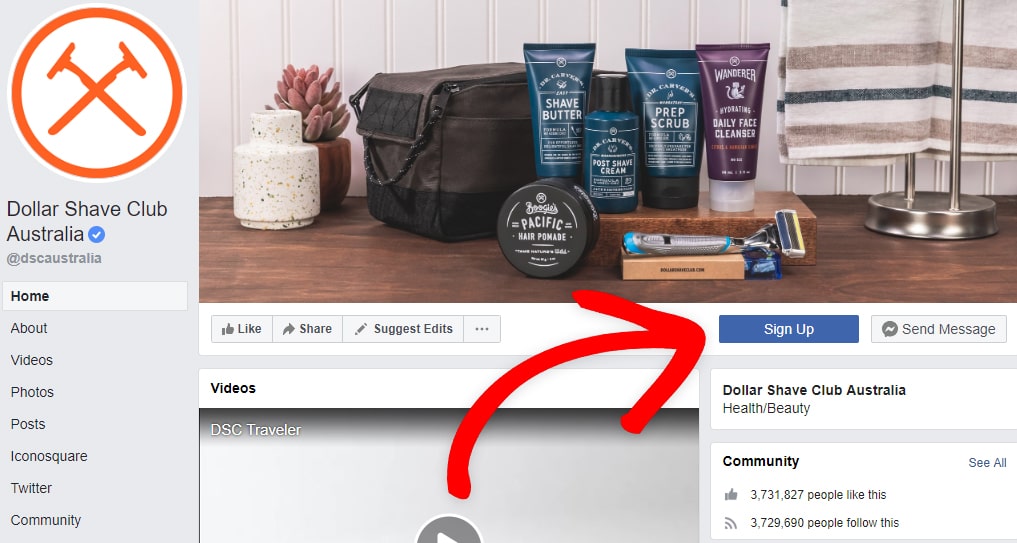 facebook-page-signup-button-min - Blog Tyrant signup button on facebook to get more subscribers