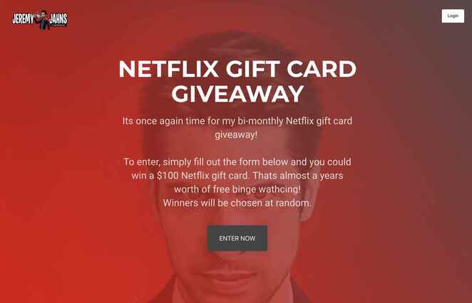 gift-card-giveaway - Blog Tyrant enter to win contest example
