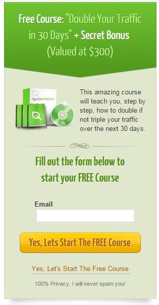 quicksprout-form - Blog Tyrant email marketing increase perceived value
