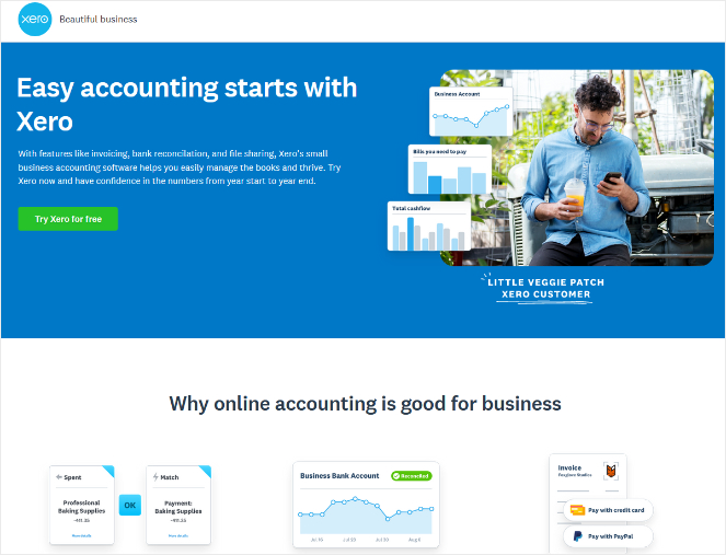 xero-landing-page - Blog Tyrant xero landing pages maintains consistent message