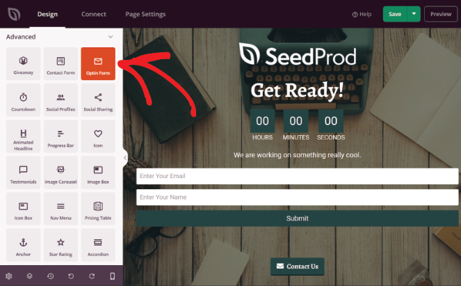 12 - Blog Tyrant Add the optin form to your coming soon page