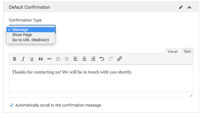 18.-confirmation-types - Blog Tyrant Confirmation types include message, show page and go to URL (redirect)
