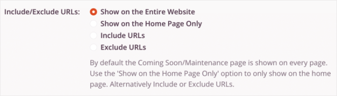 19 - Blog Tyrant specify URLs for your coming soon page