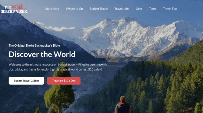 3.-broke-backpacker-1 - Blog Tyrant travel blogs are a popular type of blog that makes money