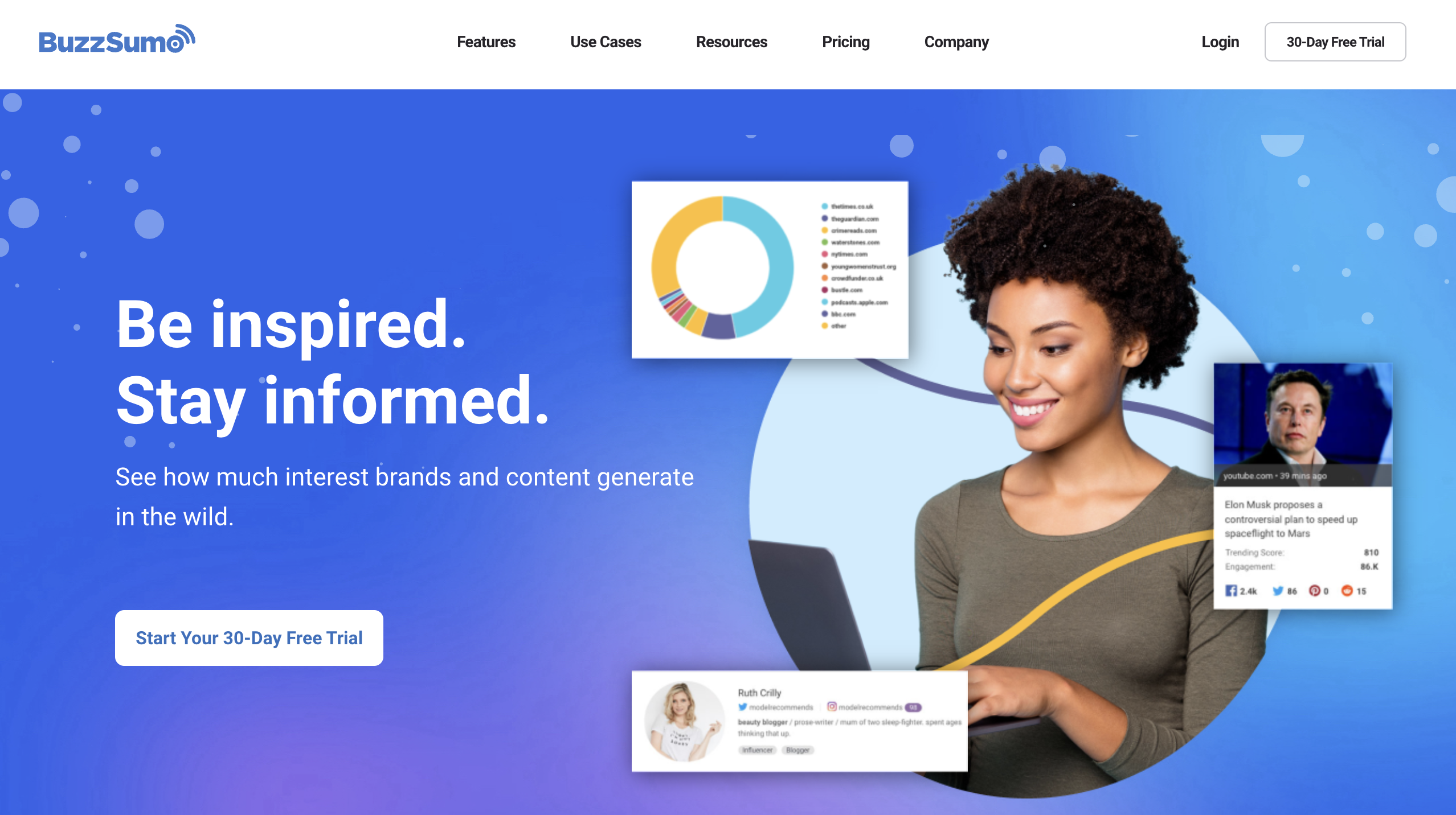 BuzzSumo homepage - Blog Tyrant BuzzSumo homepage.