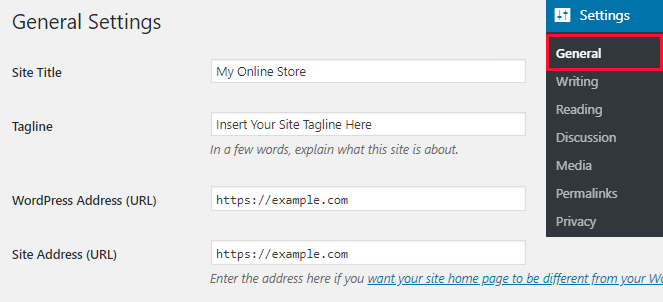 Change WordPress site settings - Blog Tyrant How to start an online store- Change WordPress site settings