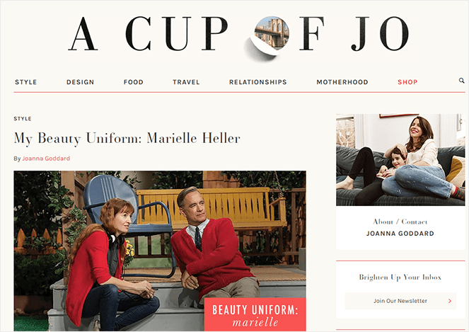 CupOfJo-min - Blog Tyrant Example of a Successful Blog