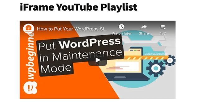 Custom-HTML-front-end-display - Blog Tyrant iframe youtube playlist