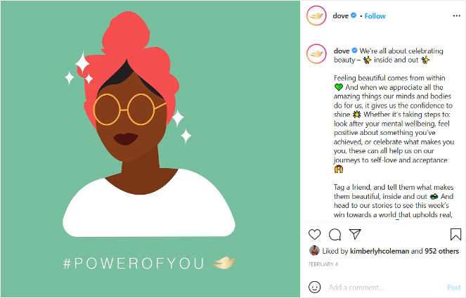 dove-brand-voice - Blog Tyrant social media brand voice and personality example from Dove