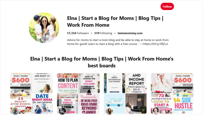 elna-pinterest - Blog Tyrant example of how to get traffic from pinterest elna of twinsmommy