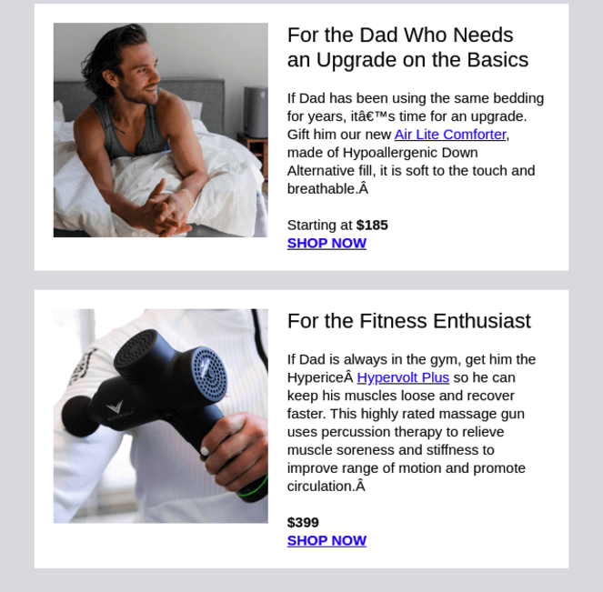 giftguide - Blog Tyrant gift guide email newsletter