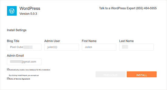 click on install - HostGator - Blog Tyrant click on install - HostGator