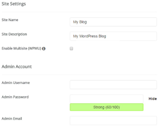 How to install WordPress - Blog Tyrant Enter your details - install WordPress on SIteground