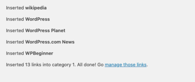 import-links - Blog Tyrant imported links and link categories