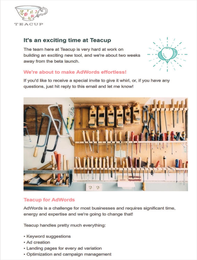 Keep-the-design-simple-1 - Blog Tyrant Example of an email newsletter