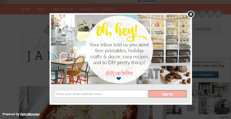 Lolly-Jane-Exit-Intent-Popup-min - Blog Tyrant email optin that describes benefits to subscribers