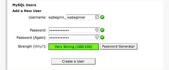 Create user - Install WordPress using FTP - Blog Tyrant Create user - Install WordPress using FTP