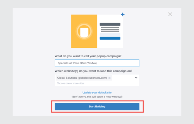 name-your-campaign - Blog Tyrant Click on start building