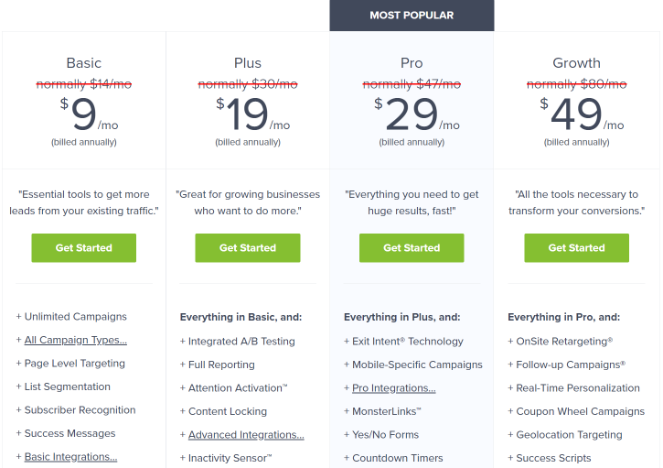 optinmonster-pricing - Blog Tyrant optinmonster pricing plans