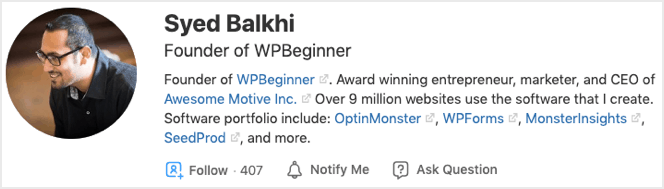 example of quora author bio - Blog Tyrant example of quora author bio
