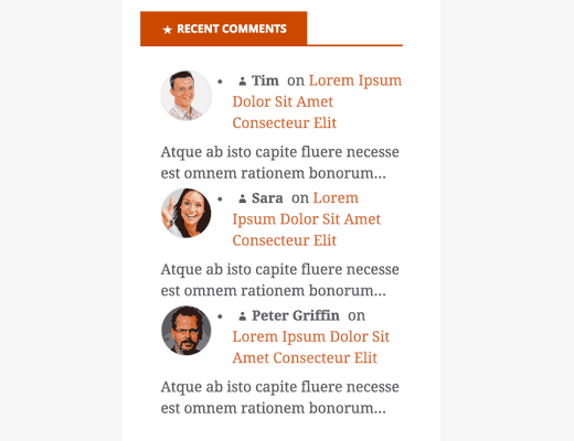 recentcomments-thumbnails - Blog Tyrant display recent comments in the sidebar