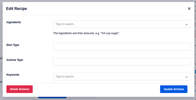 Recipe schema information - Blog Tyrant Recipe schema information