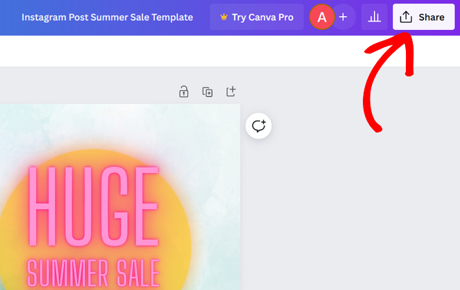 rsz_canva-share-button - Blog Tyrant Click the share button to get template link