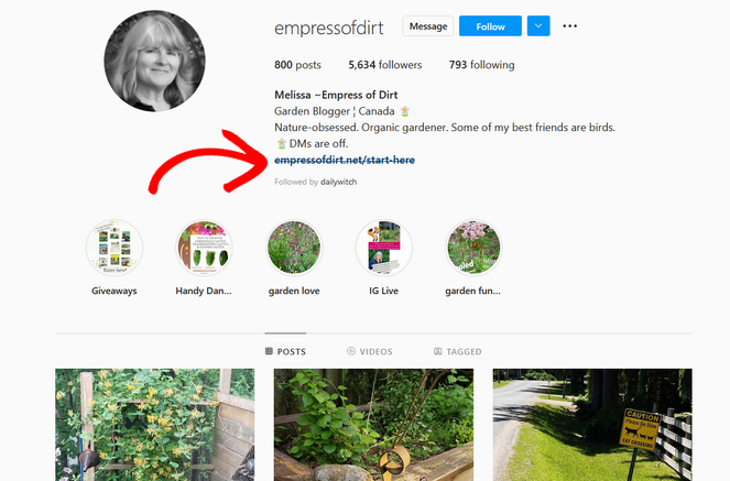 rsz_empress-of-dirt-instagram - Blog Tyrant Promote your gardening blog on Instagram