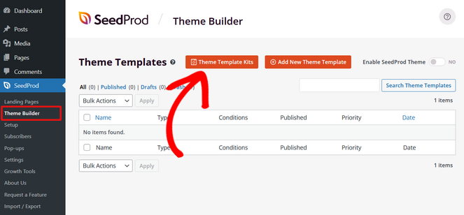 Click the Theme Template Kits button to choose a template kit - Blog Tyrant Click the Theme Template Kits button to choose a template kit