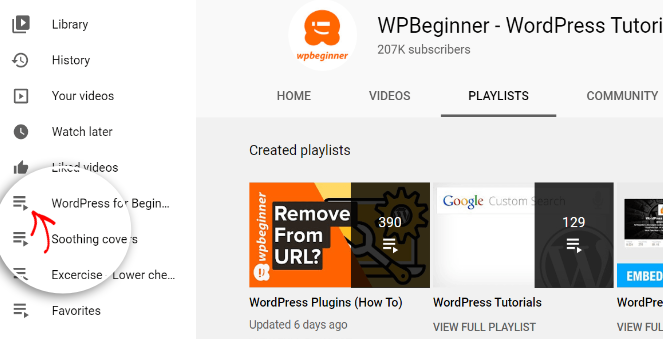 Select-the-Playlist - Blog Tyrant Embed youtube playlist in WordPress - Select the playlist