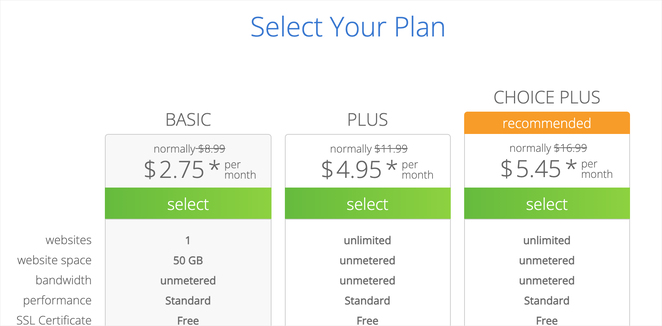 selefct - Blog Tyrant bluehost pricing plans