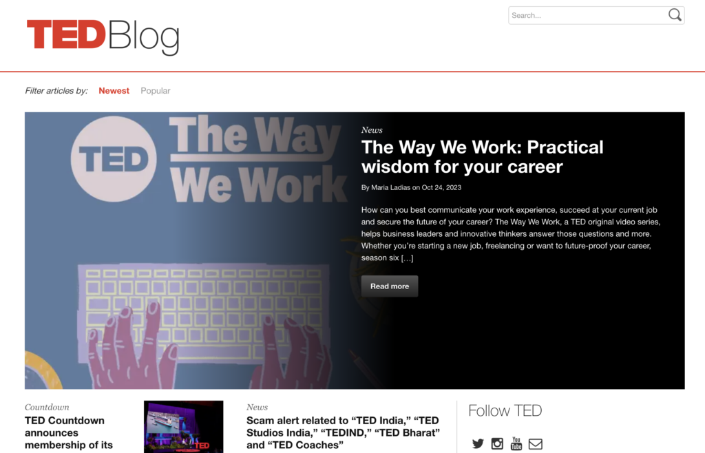 TED-blog-layout - Blog Tyrant TED blog layout.