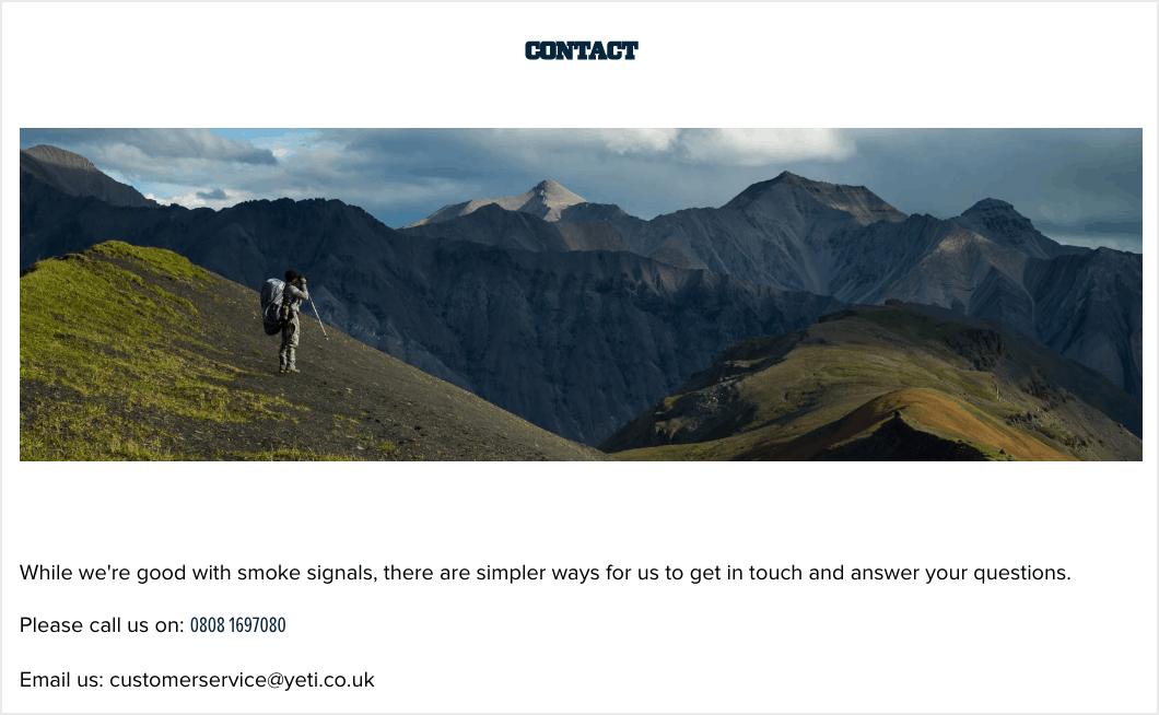 yeti contact page - Blog Tyrant yeti contact page