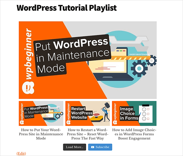 youtube-playlist-added-to-WordPress - Blog Tyrant live-youtube-playlist-feed